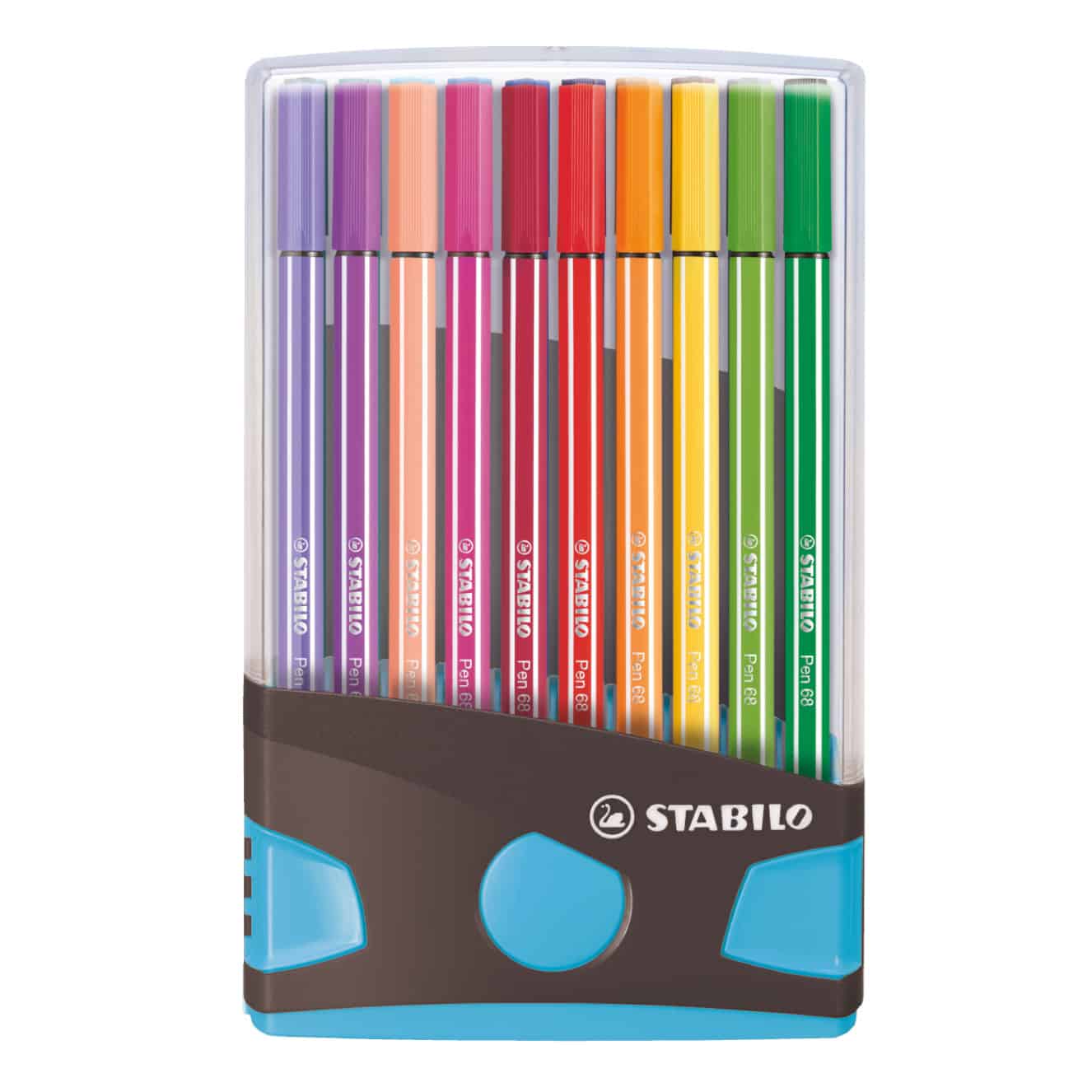 gracht Oneffenheden Normaal STABILO Pen 68 viltstift Colorparade 20 kleuren - Antraciet Blauw