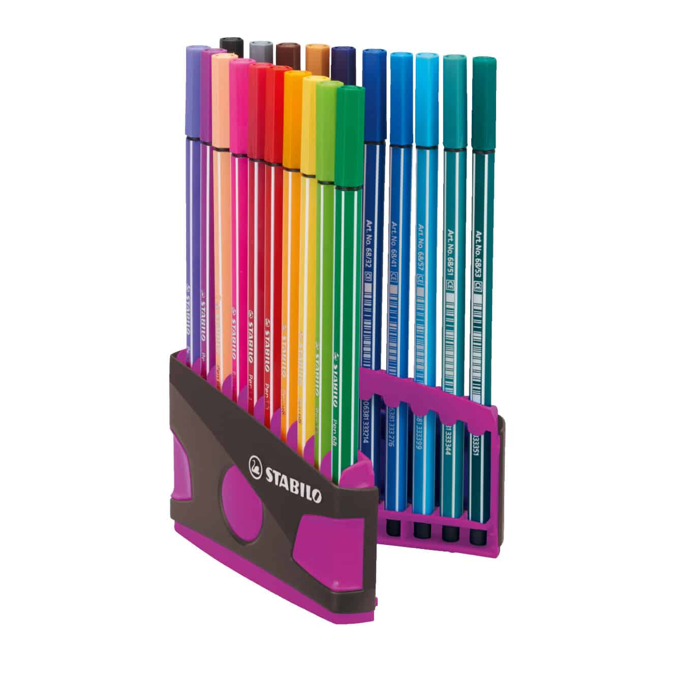 Fantastisch Trottoir rechtdoor STABILO Pen 68 viltstift Colorparade 20 kleuren - Antraciet Roze